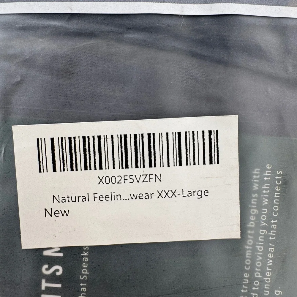Natural Feelings Mens Boxer Briefs 5 Pack Black Grey Cotton‎ Stretch 3XL